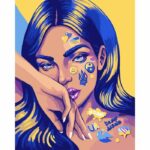 Santi Дівчина з тату 40*50 см неонові фарби купити уить