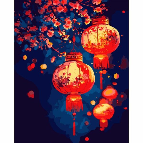 Картина за номерами Santi Японські ліхтарики, 40*50см, LED купити в Україні куить Украина