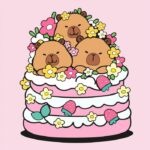 Santi Капібари та тістечко 25х25см купити в Україні куить Украина