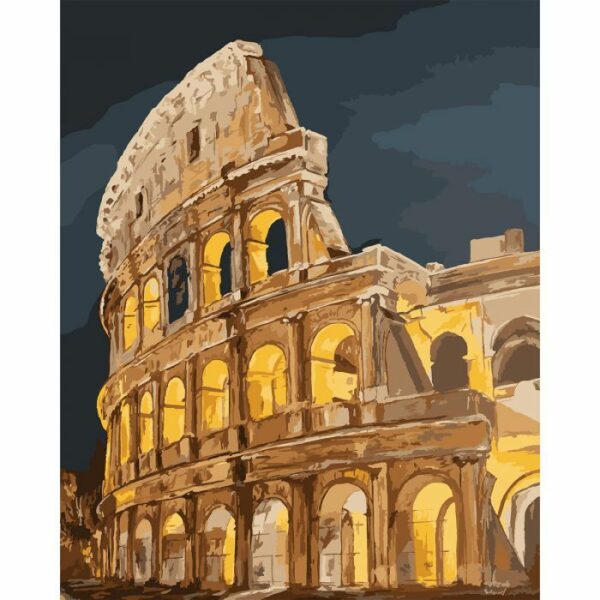 Картина за номерами Santi Колізей 40*50см LED підсвітка купити в Україні куить Украина