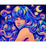 Santi Космічна дівчина 40*50 см неонові фарби купити уить