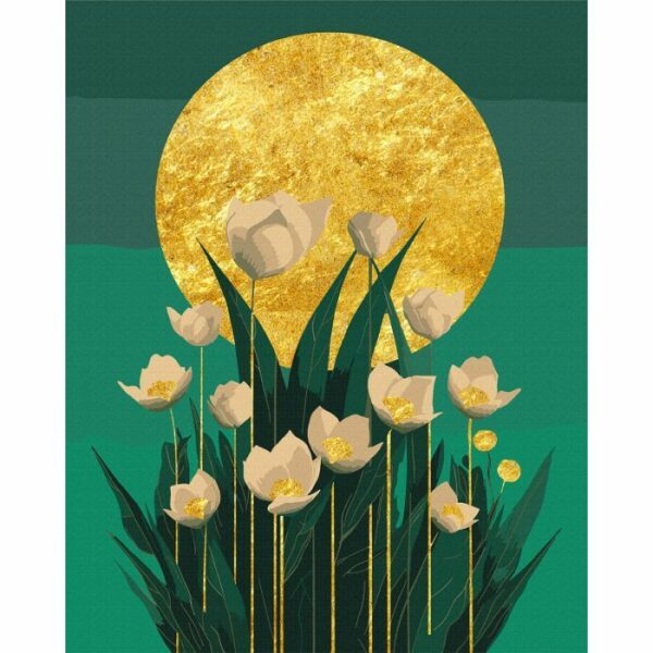 Картина за номерами квіти Santi Квіти у місячному сяйві, 40*50 см, паталь купити в Україні куить Украина