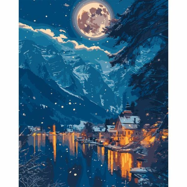 Картина за номерами Santi Ніч у горах, 40*50см, LED купити в Україні куить Украина