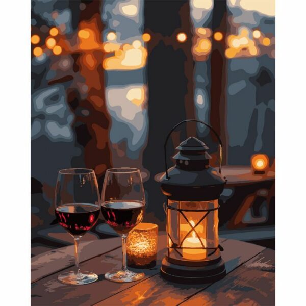 Картина за номерами Santi Романтика при світлі ліхтаря, 40*50см, LED купити в Україні куить Украина