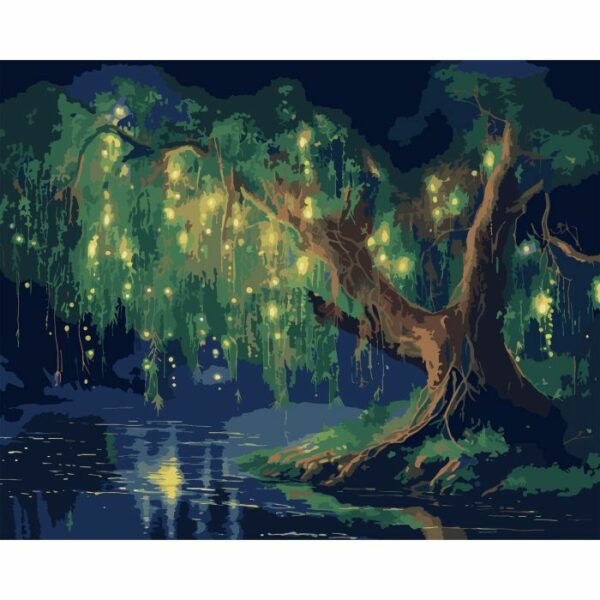 Картина за номерами Santi Таємниче дерево, 40*50 см, LED підсвітка купити в Україні куить Украина