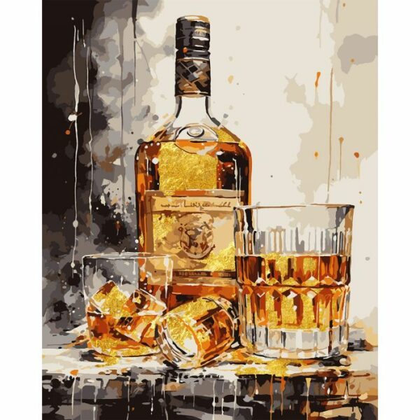 Картина за номерами Santi Віскі з льодом, 40*50 см, поталь купити в Україні куить Украина