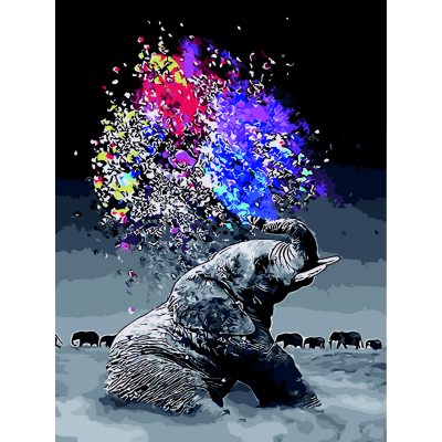Картина по номерам ZiBi Слоненя 40*50 см ART Line купити уить