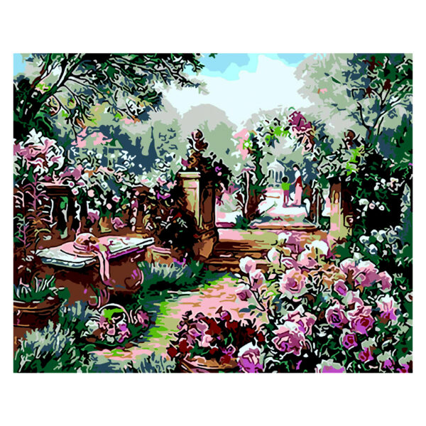 Картина по номерам пейзаж ZiBi Трояндовий сад 40*50 см ART Line купити уить