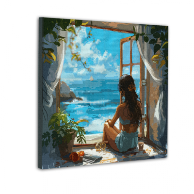 Алмазна мозаїка Santi   Погляд на море 40*40см купити в Україні куить Украина